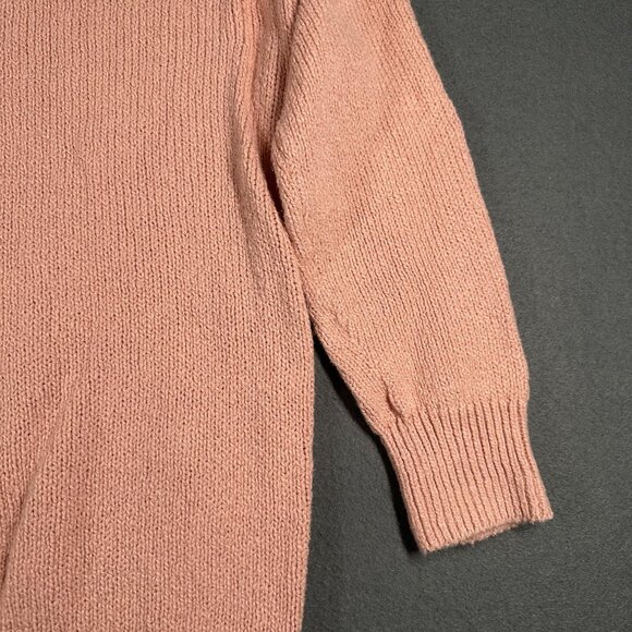 Old Navy Sweater Womens Small Pink Tunic Length V Neck Long Sleeve 100% Cotton - Picture 13 of 13